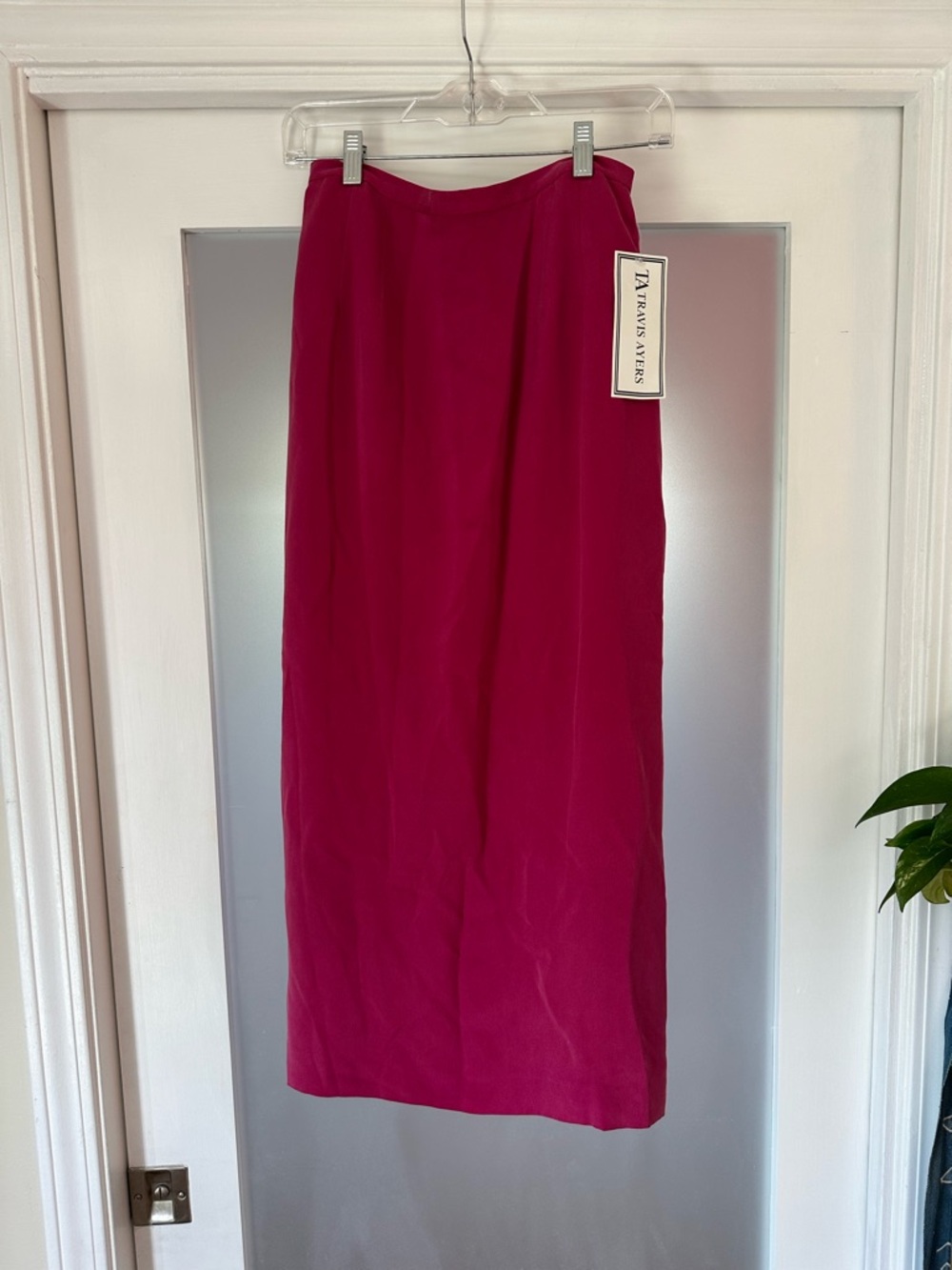 Silk Travis Ayers Magenta Maxi Skirt